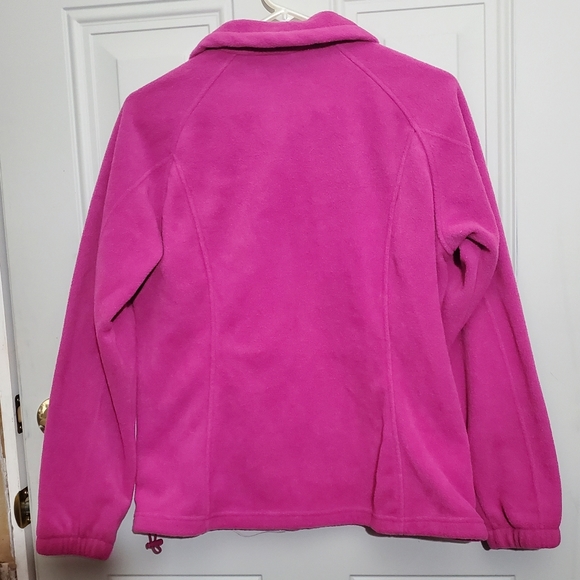 NWOT Columbia | Women’s Benton full-zip fleece jacket PL Petite Large Fushia - Picture 5 of 8